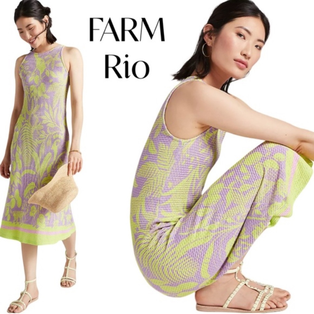FARM Rio Women's Vibrant Purple and Lime Jumpsuit
